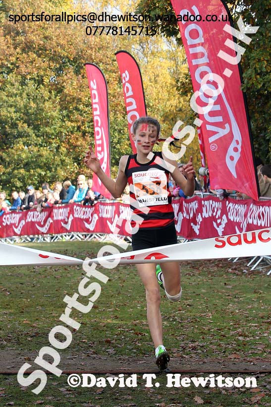 Girls under-13s, National Cross Country Relays, Berry Park, Mansfield. Photo: David T. Hewitson/Sports for All Pics